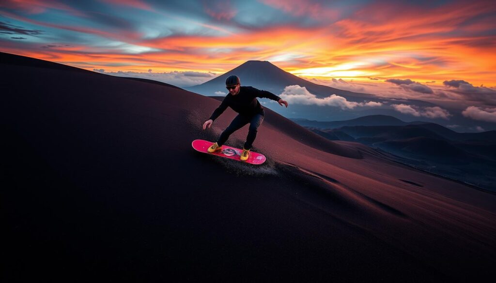 Cerro Negro volcano boarding Nicaragua