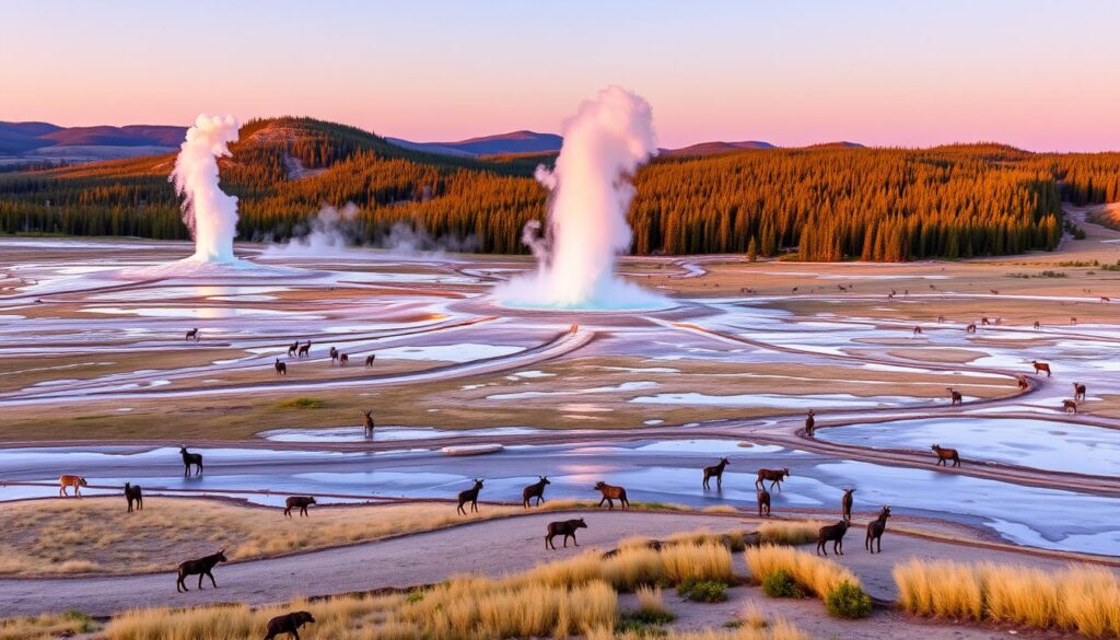 Yellowstone National Park geysers