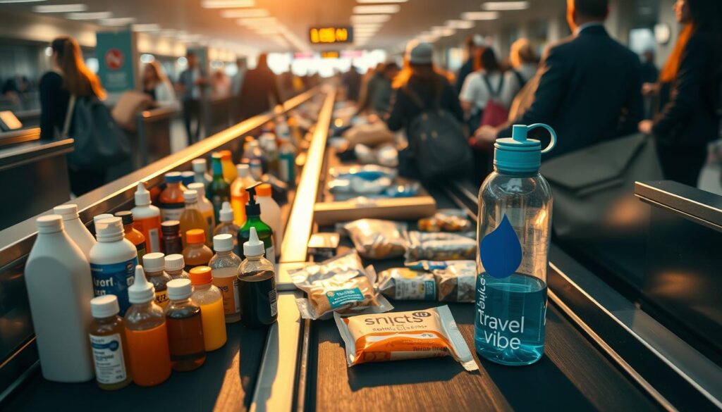 liquids and food items at airport security
