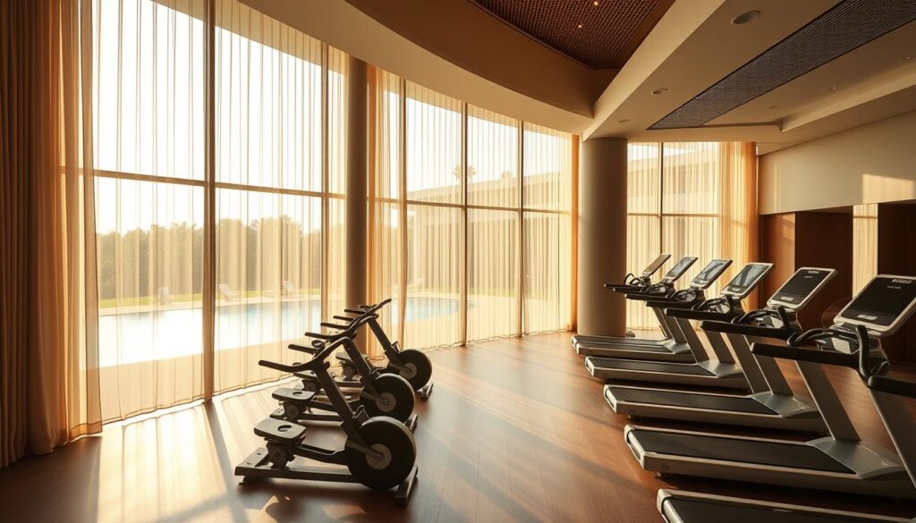 luxury hotel gym