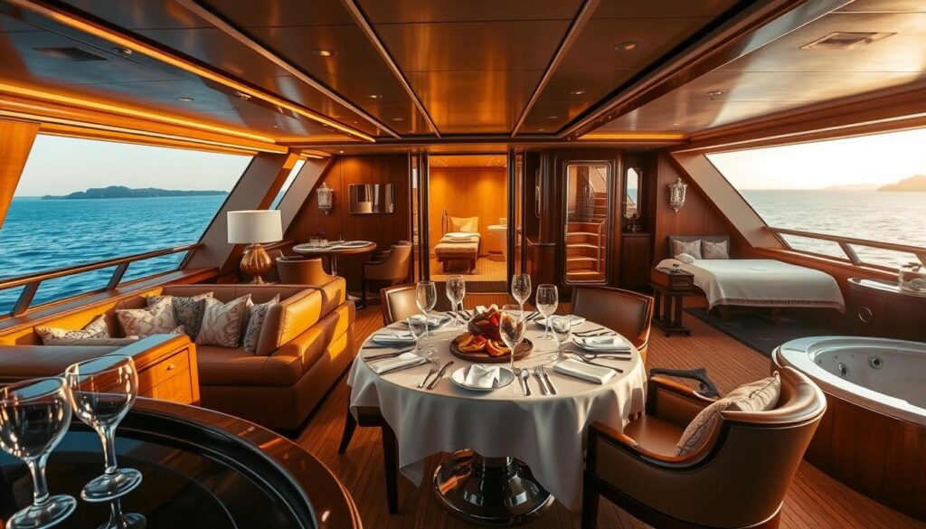 luxury yacht amenities