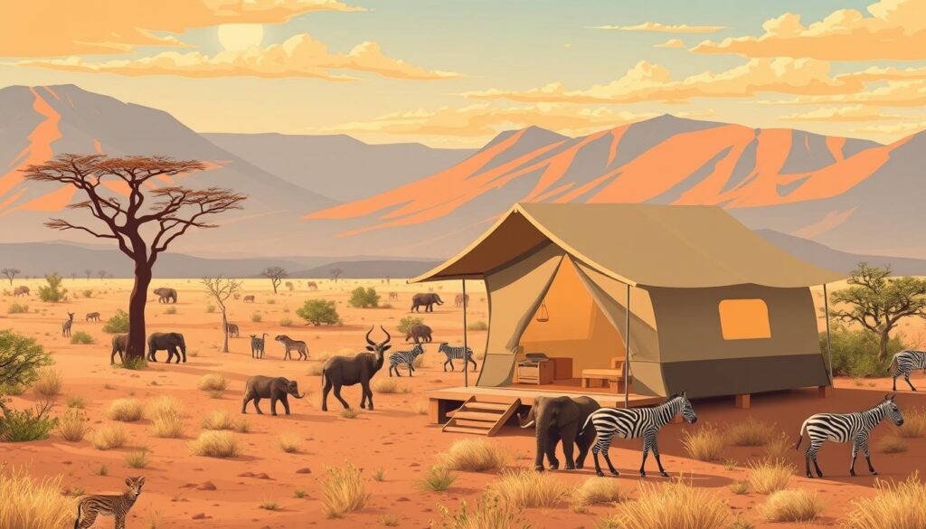 wildlife sanctuary camping Namibia